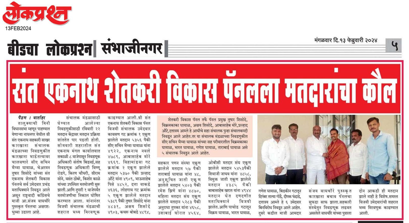 lokprashna Daily News Paper